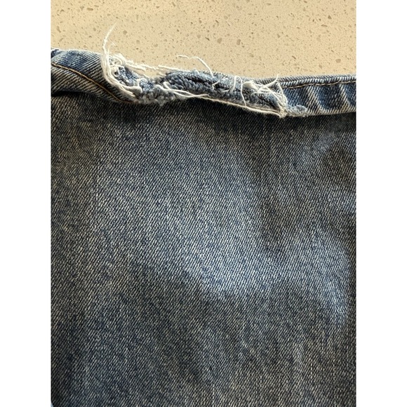 Levis 505 Jeans Mens 36x30 Blue Dark Wash Cotton Regular Fit Denim‎ Workwear - Picture 2 of 9